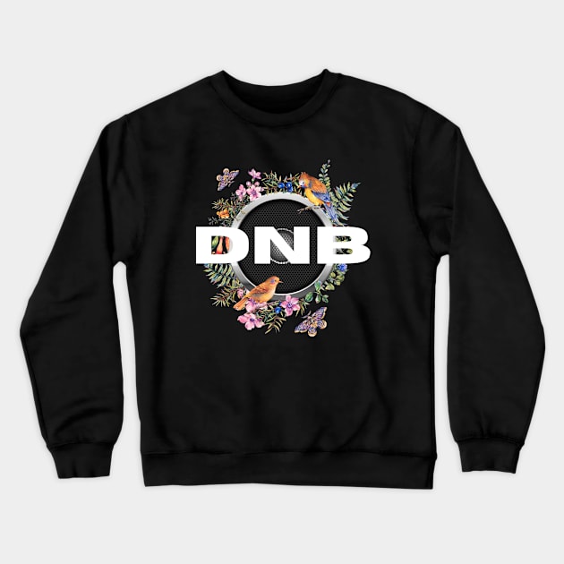 DNB - Bass Birds Crewneck Sweatshirt by DISCOTHREADZ 